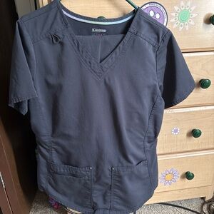 Scrubstar Women's Dark Gray V-Neck Scrub Top with Joggers